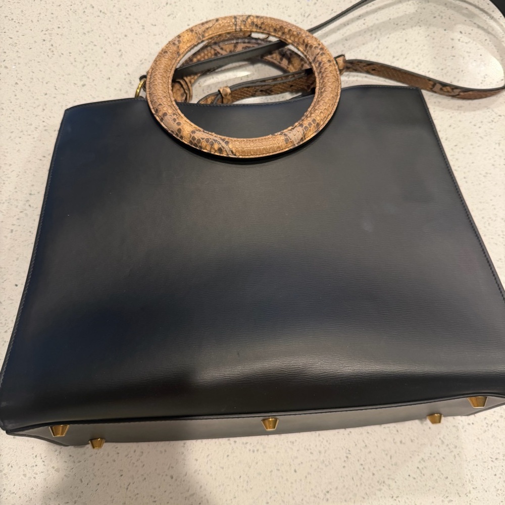 Roberto Cavalli Black And Brown Python Snake - image 5